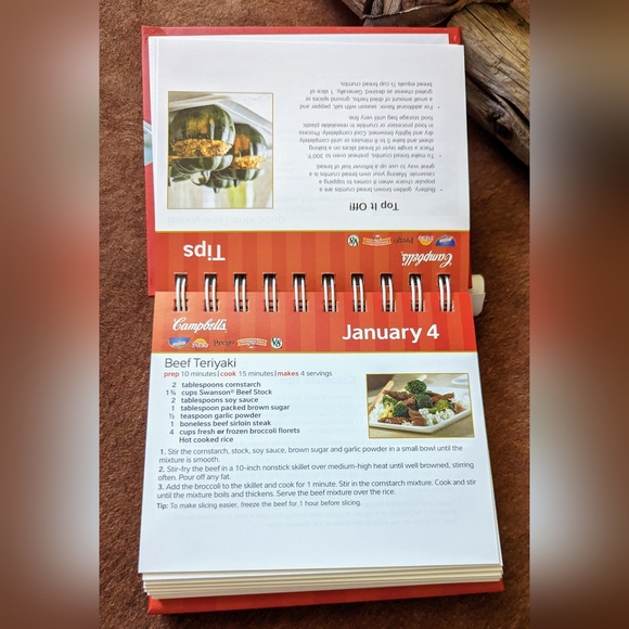 2014 Publications International Campbell Recipe A Day Spiral Easel Calendar - Picture 9 of 15